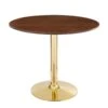 Modway - Verne 35" Dining Table Gold Walnut