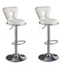 Adjustable Barstool With Round Seat And Stalk Support, Set Of 2, White-Benzara -Home Furniture Shop d044529e00a84c248ab5a53dfa55fb32