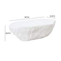 Crag White Concrete Coffee Table -Home Furniture Shop d46b2c7710794d898bd8259944e9bf20