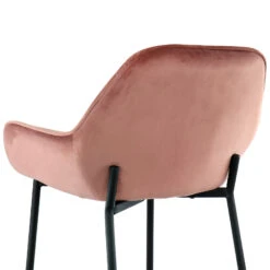 Elama 2 Piece Velvet Bar Stool In Blush Pink With Black Legs 17 Elama 2 Piece Velvet Bar Stool In Blush Pink With Black Legs -Home Furniture Shop d4a15341e9224b8aa417f291d2a612b2
