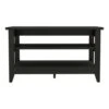 DEPOT E-SHOP Mason Storage Bench, Two Open Shelves, Black -Home Furniture Shop d4bb39b96bfb4e0eb35cfc1e7c0ec980