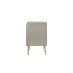 2 Drawer Contemporary Nightstand With Bar Handles And Splayed Legs, Silver-Benzara -Home Furniture Shop d6db1b890f914204829b4b96aa50c82b