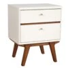 Homezia White And Brown Retro 2 Drawer Nightstand 2 Homezia White And Brown Retro 2 Drawer Nightstand -Home Furniture Shop d7ca6ec9332a4f1a8fca719f7febf428