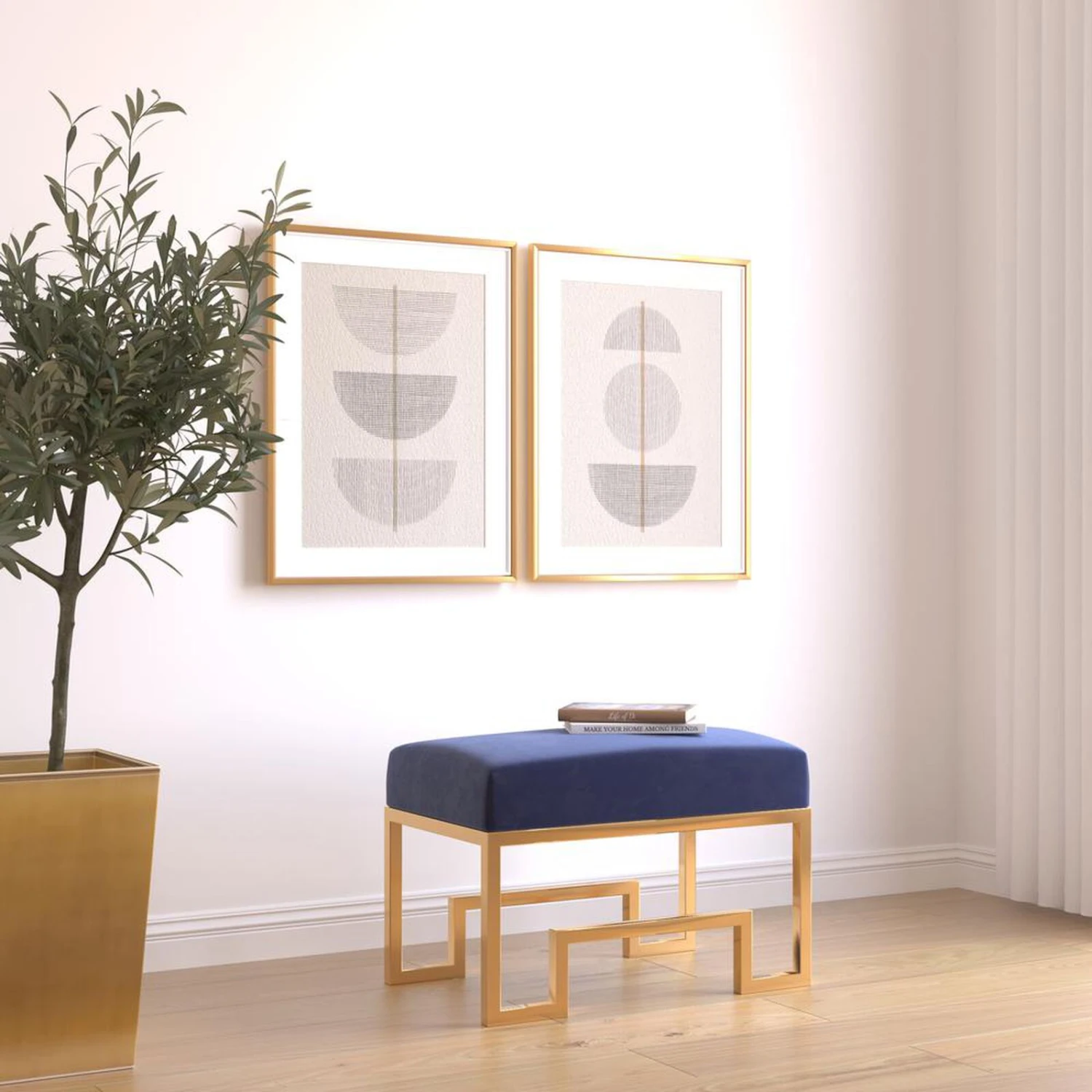 Bronson Stool Gold 4 Bronson Stool Gold - Image 2