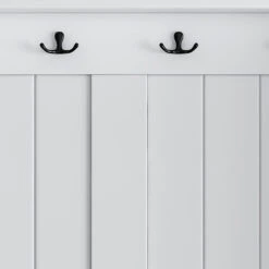 Hall Tree With 4 Hooks, Coat Hanger, Entryway Bench, Storage Bench, 3-in-1 Design, 40INCH, For Entrance, Hallway (White) -Home Furniture Shop dd362199078a4a2fa0d8900a195a1cc6