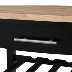 Ellaine 4 Tier Butcher Block Kitchen Cart With Drawer And Wine Rack-Benzara -Home Furniture Shop e05a85ec2ad04d63a1c7f966a3f055d3