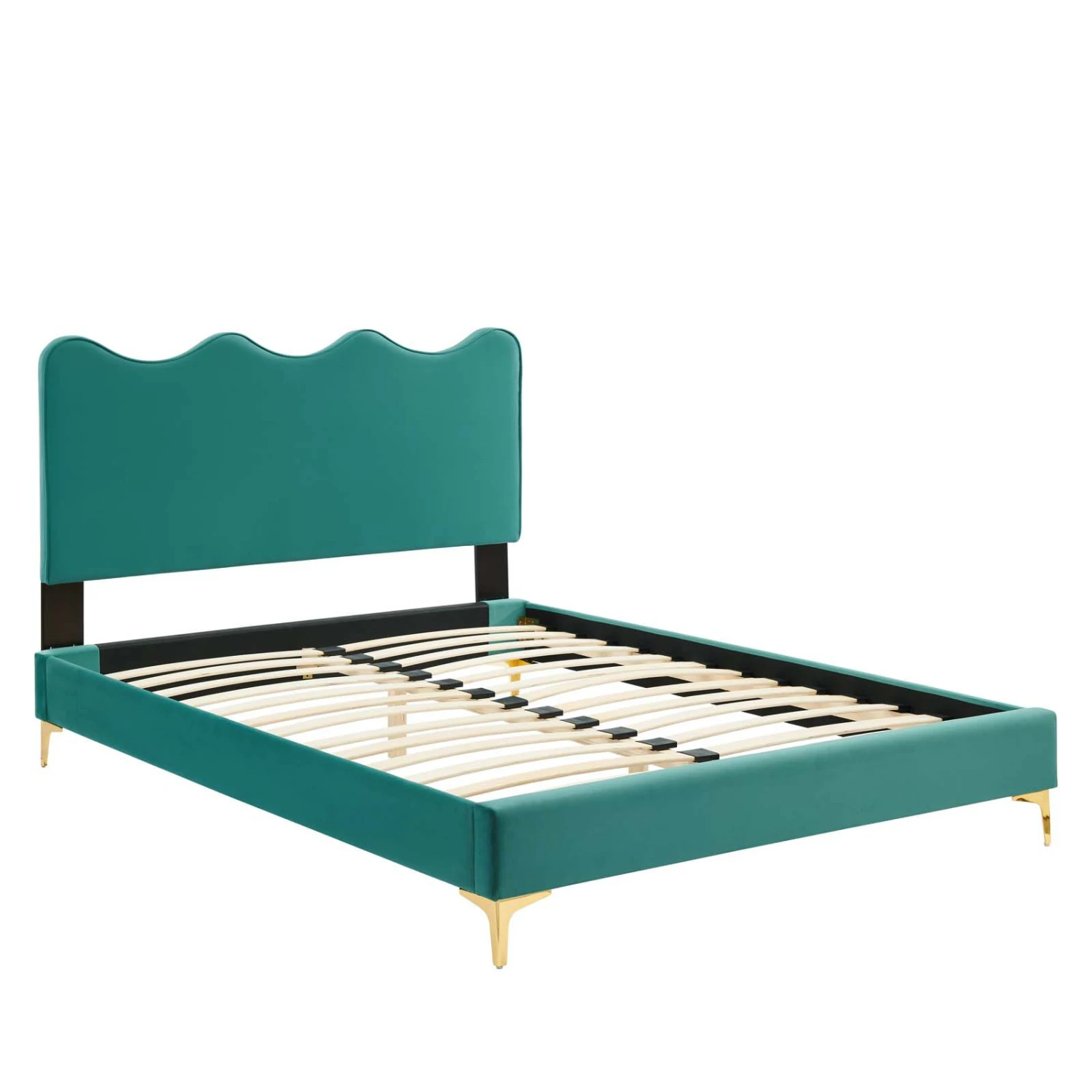 Modway - Current Performance Velvet King Platform Bed 5 Modway - Current Performance Velvet King Platform Bed - Image 3
