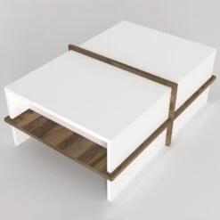 Belle 35 Inch Modern Wood Rectangular Coffee Table With Side Shelf, White And Brown-Benzara 14 Belle 35 Inch Modern Wood Rectangular Coffee Table With Side Shelf, White And Brown-Benzara -Home Furniture Shop e7d30dbb4b754b7a8a24cdb256458446