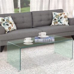 Contemporary Style Minimal Clear Glass Coffee Table -Home Furniture Shop e7eeb915fd56494a9ffcce9d752770ee