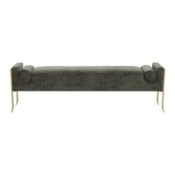 Ines Textured Velvet Bench