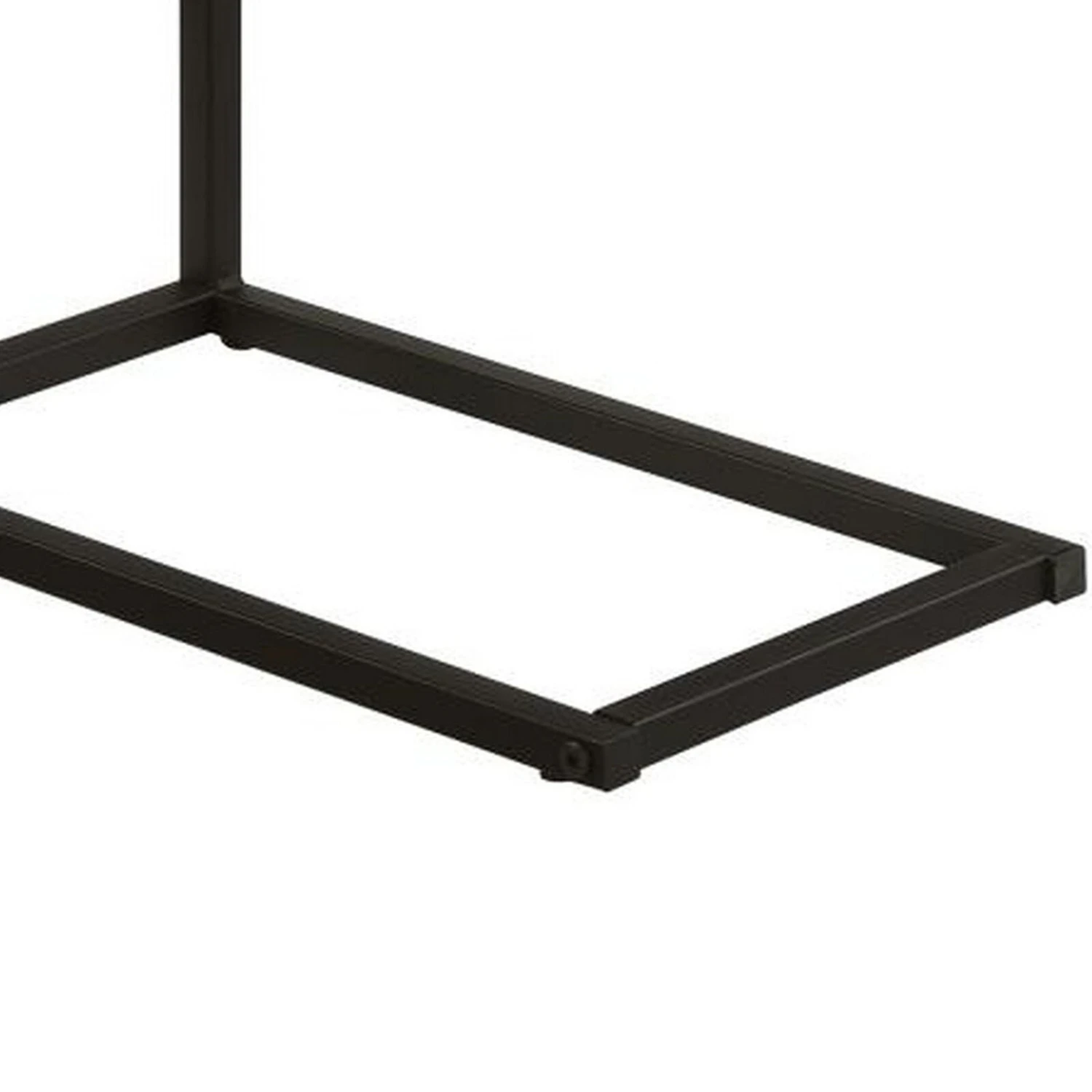 Side Table With Plugin And Cantilever Base, Dark Brown-Benzara 6 Side Table With Plugin And Cantilever Base, Dark Brown-Benzara - Image 4