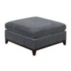 37 Inch Modern Square Ottoman With Foam Seating, Gray Chenille Fabric -Benzara -Home Furniture Shop eb98c04077b1493c84b6ba96b8858331