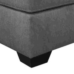 Oversized Accent Ottoman With Stitching Details, Dark Gray-Benzara 10 Oversized Accent Ottoman With Stitching Details, Dark Gray-Benzara -Home Furniture Shop ebc38c301c8f4b959f1deb1425af68e3