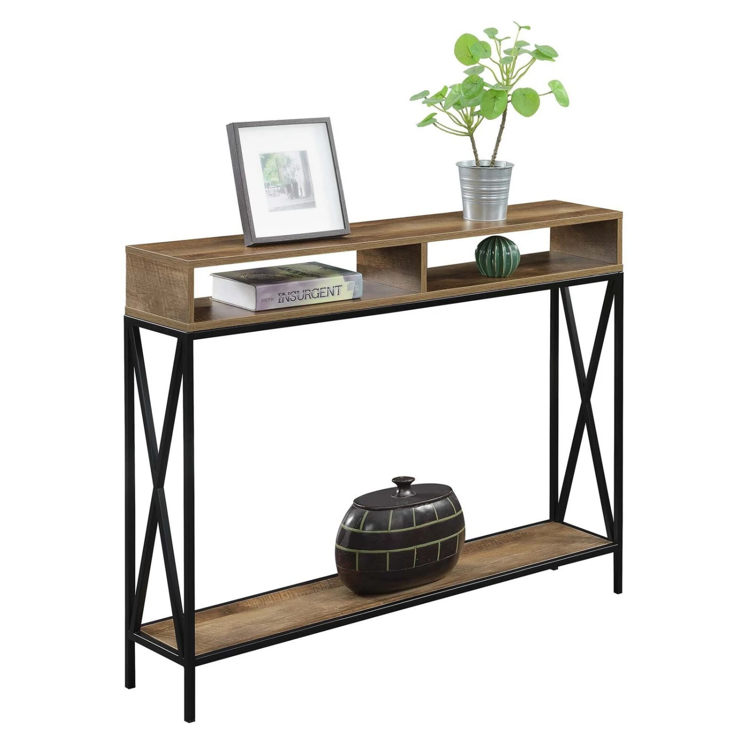 Tucson Deluxe Console Table With Shelf-Benzara 5 Tucson Deluxe Console Table With Shelf-Benzara - Image 3