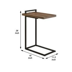 Side Table With Plugin And Cantilever Base, Dark Brown-Benzara 11 Side Table With Plugin And Cantilever Base, Dark Brown-Benzara -Home Furniture Shop ee1f529314774a589740aa23d7ea9918