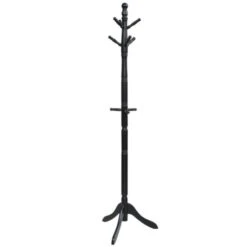 Entryway Height Adjustable Coat Stand With 9 Hooks