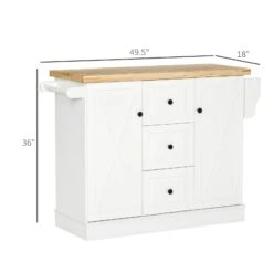 Kitchen Island, Kitchen Cart With Rubberwood Tabletop, Spice Rack For Dining Room, Kitchen Island Cart, White 10 Kitchen Island, Kitchen Cart With Rubberwood Tabletop, Spice Rack For Dining Room, Kitchen Island Cart, White -Home Furniture Shop f5f8b5d958b346fd94642b2c2c05a96b