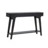 Lue 47 Inch Wood Console Sofa Table, 1 Drawer, Bottom Shelf, Black-Benzara -Home Furniture Shop f7f8ec5eb5ff4540825a16b48dcbf106