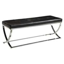 Stylishly Compelling Bench, Black - Benzara