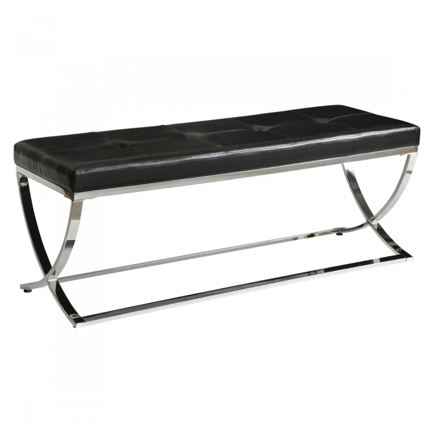 Stylishly Compelling Bench, Black - Benzara 3 Stylishly Compelling Bench, Black - Benzara
