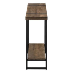 Monarch Specialties I 2851 Accent Table, Console, Entryway, Narrow, Sofa, Living Room, Bedroom, Metal, Laminate, Brown, Black, Contemporary, Modern -Home Furniture Shop fb0fccb09043402b9e1f7114d347ecb2