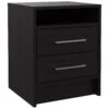 Homezia Light And Dark Oak Two Drawer Nightstand -Home Furniture Shop fde96502c485449cbcd8a2cc5716fbd0