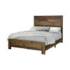 Contemporary Eastern King Bed With Rustic Details, Dark Brown - Benzara -Home Furniture Shop fe15201a8fe8421e83e72394a0edc14c