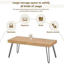 Modern Coffee Table, Easy Assembly Tea Table, Chevron Pattern For Living Room -Home Furniture Shop ff98b6c18d1a4be48683ab6d0e9619fa